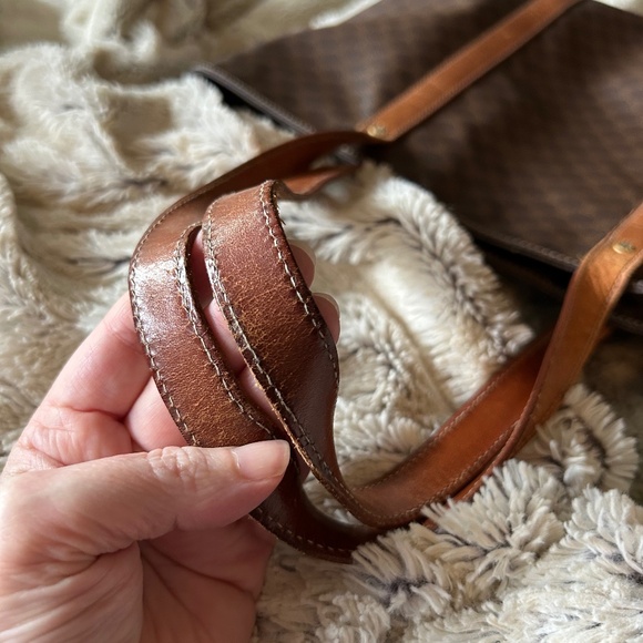 AUTHENTIC CELINE Vintage Macadam Canvas & Leather Tote - Picture 5 of 16